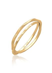 Silberring Elli "Ring Wickelring Handmade Vintage Style 925 Silber" Gr. 54, gold, Fingerringe, Damen, 54, Silber 925 (Sterlingsilber), Silberring