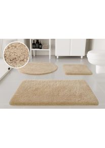 Badematte OTTO HOME "Kaarin", beige (cappuccino beige), H:30mm, Polyester, Badematten, Badematte, Badteppich, getuftet, flauschig, hochflor, gro&szlig;e Farbauswahl