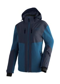 Skijacke Maier Sports "Pinilla", Damen, Gr. 46, blau (mittelblau), 90% Polyester, 10% Elasthan, Rundhals, Jacken Skijacke, atmungsaktive Damen Ski-Jacke, wasserdichte und winddichte Winterjacke
