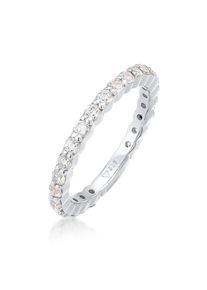 Silberring Elli "Ring Memoire Eternity Zirkonia Funkelnd 925 Silber" Gr. 58, silber, Fingerringe, Damen, 58, Silber 925 (Sterlingsilber), Silberring