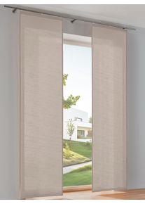Schiebegardine HEINE HOME Gr. 3, grau (taupe), B:60cm H:225cm, Polyester, Gardinen, Schiebegardine
