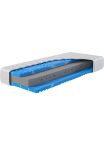 Kaltschaummatratze Hn8 SCHLAFSYSTEME "XXL Gelstar KS, Waterpur-Kern mit 7 Zonen, Geltouch-Auflage" Gr. 4, wei&szlig;, B:120cm H:25cm L:200cm, Bezug (oben): 65% Polyester, 34% Viskose, 1% Elasthan. Bezug (unten): 65% Polyester, 34% Viskose, 1% Elasthan. Steppf&uuml;llung (oben): 100% Polyester. Steppf&uuml;llung (unten): 100% Polyester, Matratzen, Kaltschaummatratze, 3D-Klimaborder, in 90x200 cm und weiteren Gr&ouml;&szlig;e