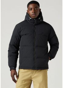 Levi's Steppjacke LEVI'S "ROCKRIDGE SHORT PUFFER", Herren, Gr. S, schwarz (jet schwarz), Web, Obermaterial: 100% Polyamid, unifarben, regular fit h&uuml;ftlang, Jacken Steppjacke, Winterjacke