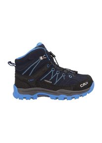 Wanderschuh CMP "KIDS RIGEL MID WP TREKKING SHOES", Jungen, Gr. 28, b.blau, blaustone, royal blau, Leder, Schuhe Wanderschuh, wasserdicht
