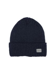 Strickm&uuml;tze CAPO, Herren, Gr. L/XL, blau (navy), Rippstrick, Wolle, unifarben, M&uuml;tzen Strickm&uuml;tze, mit Merinowolle, atmungsaktiver Tragekomfort, gef&uuml;ttert
