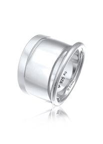 Ring-Set Elli "Ring Bandring Breit Schmal Rund 3er Set 925 Silber" Gr. 56, silber, Fingerringe, Damen, 56, ohne Stein, Silber 925 (Sterlingsilber), 20mm, Ring-Set