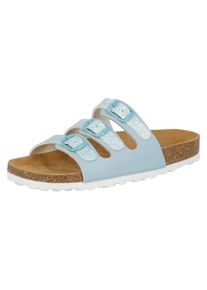 Pantolette Lico "Slipper Bioline Free Kids", M&auml;dchen, Gr. 25, blau, Synthetik, Schuhe Pantolette