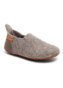 Hausschuh bisgaard "sailor wool", M&auml;dchen, Gr. 26, grau (hellgrau), Leder, Wolle, Schuhe Hausschuh, Kindergartenschuh mit Lammwolle, Gr&ouml;&szlig;enschablone zum Download