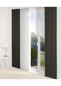 Schiebegardine WIRTH "Sepino" Gr. 4, braun, B:60cm H:245cm, Jacquard, Baumwolle, Polyester, Gardinen, Schiebegardine