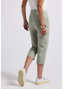 3/4-Hose Street One "Style Yulius", Damen, Gr. 38, N-Gr, gr&uuml;n (pastel gr&uuml;n (l&auml;nge 22)), Web, Obermaterial: 98% Baumwolle, 2% Elasthan, unifarben, slim fit kniebedeckend, Hosen 3/4-Hose, im Cargo-Style