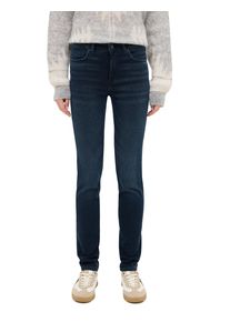 Slim-fit-Jeans Mustang "Damen Style Shelby Slim", Damen, Gr. 29, L&auml;nge 32, blau (801 blau), Denim/Jeans, 92% Baumwolle, 6% Elastomultiester, 2% Elasthan, unifarben, slim fit, Jeans Slim-fit-Jeans
