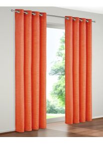Vorhang WIRTH "B-Holmsund" Gr. 11, orange (terra), B:172cm H:245cm, Chenille, Polyacryl, Gardinen, Vorhang