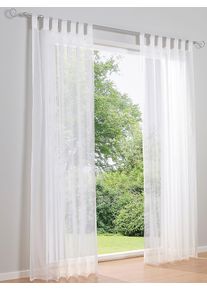 Gardine HEINE HOME Gr. 1, wei&szlig;, B:140cm H:145cm, Polyester, Gardinen, Gardine