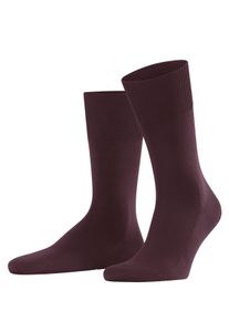 Socken Falke "ClimaWool", Herren, Gr. 41-42, rot (barolo), Materialmix, unifarben, Socken Socken, aus klimaregulierender Wolle-Lyocell Mischung atmungsaktiv