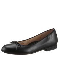 Ballerina Ara "SARDINIA", Damen, Gr. 8,5 (42,5), schwarz, Glattleder, Schuhe Ballerina, Loafer, Festtagsschuh, Business Schuh mit Schleife