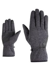 Multisporthandschuhe ZIENER "IWO-Z AS TOUCH unisex", Gr. 9.5, schwarz (schwarz m&eacute;lange), Polyester, Handschuhe Multisporthandschuhe