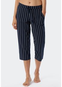 3/4-Hose Schiesser "Mix + Relax", Damen, Gr. 48, N-Gr, bunt (multicolor 1), Single Jersey, Obermaterial: 95% Baumwolle, 5% Elasthan, bequem 3/4-L&auml;nge, Hosen 3/4-Hose, seitliche Taschen, Bindeband