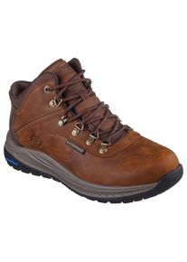 Trekkingschuh Skechers "MEROE-PIKEMAN", Herren, Gr. 45, braun, Leder, Lederimitat, Schuhe Trekkingschuh, Trekking-Boots, Sneaker mit Fersenkissen