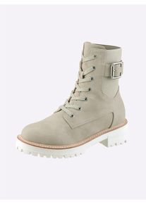 Stiefelette Heine, Damen, Gr. 40, grau, Synthetik, Schuhe Stiefelette