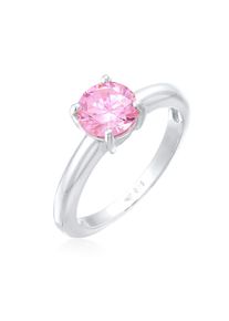 Silberring Elli "Ring Solit&auml;r Klassisch Zirkonia Verlobung 925 Silber" Gr. 62, pink, Fingerringe, Damen, 62, Silber 925 (Sterlingsilber), Silberring