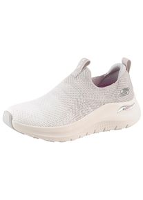 Slip-On Sneaker Skechers "ARCH FIT 2.0", Damen, Gr. 38, Textil, wei&szlig; (hellgrau, wei&szlig;), meliert, Schuhe Slip-On Sneaker, Slipper, Freizeitschuh mit Arch-Fit Funktion