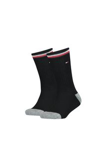 Socken Tommy Hilfiger "TH KIDS ICONIC SPORTS SOCK 2P", M&auml;dchen, Gr. 27-30, schwarz, Baumwollmischung, normal, Socken Socken
