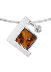 Halsreif OSTSEE-SCHMUCK "OSTSEE-SCHMUCK Halsreif mit Anh&auml;nger Gleiter-Diane" Gr. 45, silber (wei&szlig;, neutral), Halsketten, Damen, 45cm, Silber 925 (Sterlingsilber), L: 42, Halsreif