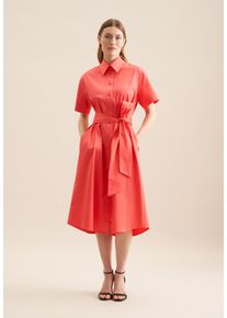 Sommerkleid Seidensticker "Schwarze Rose", Damen, Gr. M38, Normalgr&ouml;&szlig;en, rosa (rosa, pink), 97% Baumwolle, 3% Elasthan, unifarben, regular fit, Kleider Sommerkleid, 1/2 Kragen Uni