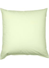 Kissenbezug Janine "PIANO 0125 31 80x80", gr&uuml;n (lind), B:40cm L:40cm, Mako-Soft-Seersucker, Obermaterial: 100% Baumwolle, Kissenbez&uuml;ge, Kissenbezug, mit Rei&szlig;verschluss