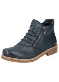 Stiefelette Rieker, Damen, Gr. 42, gr&uuml;n (dunkelgr&uuml;n), Lederimitat, unifarben, Schuhe Stiefelette, Schlupfboots, Ankleboots mit beidseitigem Rei&szlig;verschluss