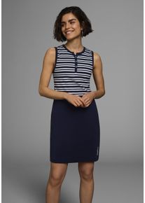 Sommerkleid Kangaroos, Damen, Gr. 44, N-Gr, Rippware, blau (marine, wei&szlig;), Rippware, Obermaterial: 100% Baumwolle, gestreift, unifarben, sehr figurbetont mini, Rundhals, Kleider Sommerkleid, aus Rippware, Mini-L&auml;nge