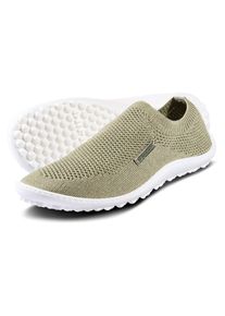 Barfu&szlig;schuh Leguano "SCIO", Damen, Gr. 37, gr&uuml;n (khaki), Textil, meliert, Schuhe Barfu&szlig;schuh, Slipper, Bequemschuh mit speziell entwickelter Laufsohle, Topseller