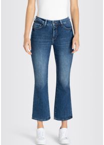 3/4-Jeans MAC "Dream Kick", Damen, Gr. 44, L&auml;nge 27, blau (dk blau washed), Denim/Jeans, Obermaterial: 93% Baumwolle, 5% Elastomultiester, 2% Elasthan, figurbetont 3/4-L&auml;nge, Jeans 3/4-Jeans, Saum modisch verk&uuml;rzt und leicht ausgestellt