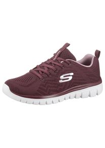Sneaker Skechers "Graceful - Get Connected", Damen, Gr. 40, rot (bordeaux), Textil, Schuhe Sneaker, Freizeitschuh, Halbschuh, Schn&uuml;rschuh f&uuml;r die Maschinenw&auml;sche geeignet