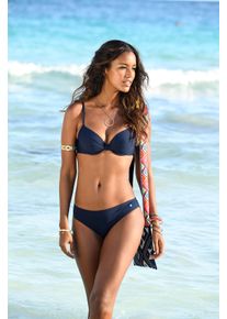 B&uuml;gel-Bikini-Top s.Oliver "Spain", Damen, Gr. 42, Cup B, blau (marine), Microfaser, Microfaser, unifarben, Bikini-Oberteile B&uuml;gel-Bikini-Top, mit geraffter Mitte, Topseller