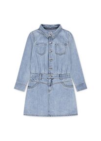 Jeanskleid LEVI'S KIDS "LVG LS WESTERN DRESS", M&auml;dchen, Gr. 6 (116), N-Gr, blau (this and that w, o destruction), Denim/Jeans, Obermaterial: 100% Baumwolle, Kleider Jeanskleid, mit Druckkn&ouml;pfen, for Girls