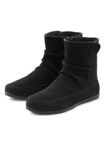 Stiefelette Vivance "Stiefel, Boots", Damen, Gr. 38, schwarz, Obermaterial: 100% Rindsleder. Decksohle: 100% Textilmaterial. Futter: 100% Textilmaterial. Laufsohle: 100% Synthetik, Veloursleder, unifarben, Basic, Schuhe Stiefelette, aus hochwertigem Leder mit Rei&szlig;verschluss