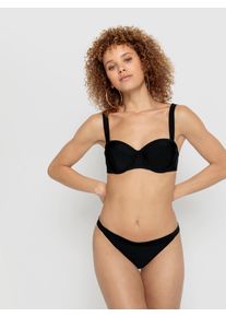 B&uuml;gel-Bikini-Top LSCN BY LASCANA "Gina", Damen, Gr. 42, Cup B, schwarz, Recycling-Polyamid, unifarben, Bikini-Oberteile B&uuml;gel-Bikini-Top, mit Ziern&auml;hten