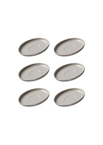 Ritzenhoff & Breker Untertasse RITZENHOFF & BREKER "Espressountertassen Jasper &oslash; 10.5 cm 6er Set", grau (taupe), L:10,5cm, Speiseteller, Untertasse