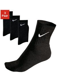 Sportsocken Nike, Damen, Gr. XL (46/50), schwarz (3x schwarz), Baumwolle, Elasthan, Polyamid, elastisch, Socken Sportsocken, mit Frottee
