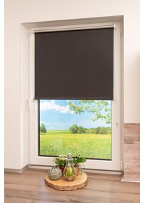 Seitenzugrollo K-home "Thermo Klemmfix-Rollo" Gr. 6, schwarz, B:60cm H:150cm, Polyester, Rollos, Seitenzugrollo, 1 St&uuml;ck