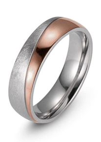 Trauring Firetti "Schmuck Geschenk "LIEBE" mit Vertiefung, ca. 7,0mm breit" Gr. 60, rosa (edelstahlfarben, ros&eacute;goldfarben), Fingerringe, Damen, 60, Edelstahl, 7mm, Trauring