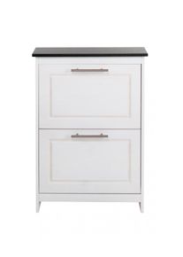 Schuhkipper OTTO HOME "Lukas, Schuhkommode, schmal, Schuhregal, Schuhorganizer", wei&szlig;, B:60cm H:85cm T:19cm, FSC-zertifiziertes Massivholz, Sideboards, Schuhkipper, aus massiver Kiefer, dekorative Fr&auml;sungen, Breite 60 cm