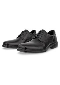 Schn&uuml;rschuh Ecco "Helsinki 2", Herren, Gr. 44, Textil, schwarz, Glattleder, Schuhe Schn&uuml;rschuh, Freizeitschuh, Halbschuh, Schn&uuml;rschuh mit herausnehmbarem Fu&szlig;bett