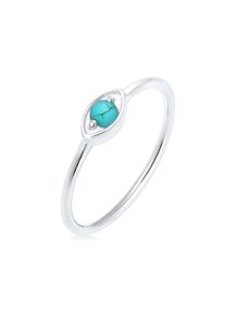 Silberring Elli "Ring Evil Eye Talisman Symbol mit T&uuml;rkis 925 Silber" Gr. 56, silber, Fingerringe, Damen, 56, Silber 925 (Sterlingsilber), Silberring
