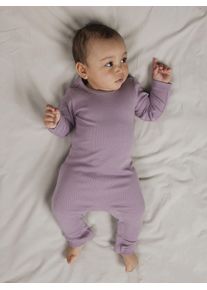 Body name it "NBNNAKAL LS SUIT NOOS", Jungen, Gr. 86, N-Gr, lila (elderberry), Sweatware, Obermaterial: 95% Baumwolle, 5% Elasthan, unifarben, regular fit, Rundhals, Bodys Body