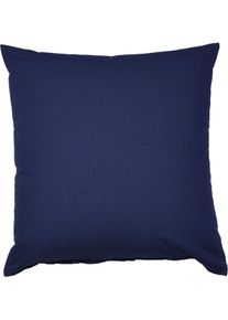 Kissenbezug Janine "PIANO 0125 31 80x80", blau (marine), B:80cm L:80cm, Mako-Soft-Seersucker, Seersucker, Kissenbez&uuml;ge, Kissenbezug, mit Rei&szlig;verschluss