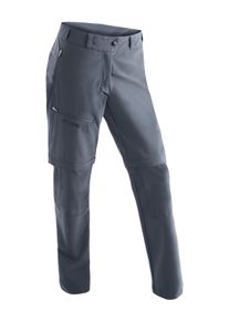 Funktionshose Maier Sports "Latit Zip W", Damen, Gr. 48, Normalgr&ouml;&szlig;en, grau, 88% Polyester (Recycelt), 12% Elasthan, Hosen Funktionshose, Damen Wanderhose, zipp-off Outdoor-Hose, 4 Taschen, Regular Fit