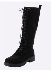 Weitschaftstiefel SHEEGO, Damen, Gr. 42, XL-Schaft, schwarz, Textil, Schuhe Weitschaftstiefel