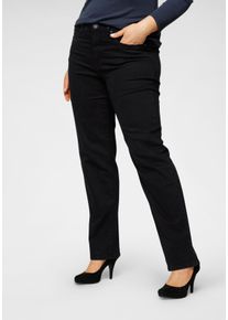 Straight-Jeans Arizona "Curve-Collection", Damen, Gr. 52, N-Gr, schwarz, Denim/Jeans, Obermaterial: 98% Baumwolle, 2% Elasthan, unifarben, Basic, bequem lang, Jeans Straight-Jeans, bequeme Passform, gerade Beinform, hohe Leibh&ouml;he